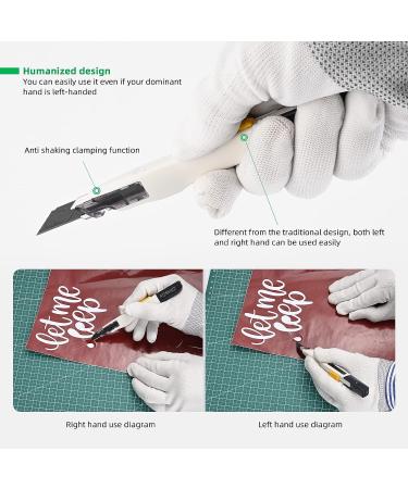 FOSHIO 9MM Craft Knife with Auto-Locking Retractable Design and 10 Replacement Blades - Ideal for Art, Model Making, and Box Cutting - Buy Online on GoSupps.com