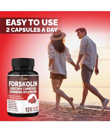 Cadane Forskolin Supplement with Garcinia Cambogia Gymnema Sylvestre Cinnamon Bark and More - Vegan Non-GMO 120 Capsules 60-Day Supply - Buy Online on GoSupps.com