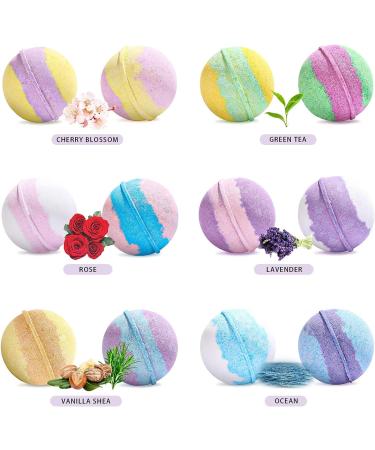 Spa Luxetique Bath Bombs Gift Set - 12 Relaxing Fizzies with Shea Butter & Essential Oils for Women - Ideal for Mom's Birthday - Moisturizing Lush Bath Bombs Bulk - 12 Count Pack - Buy Online on GoSupps.com