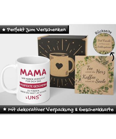 Unique Mama Papa Gift Set - Perfect Christmas Gifts for Parents & Kids | Ceramic Cups with Heartfelt Sayings - 2 Set (330ml) - We - Red & Blue - Buy Online on GoSupps.com