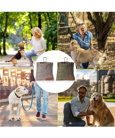 Deliciency Dog Elder Leader - Free-Handed Training with Automatic Closure | Small Forage Bags & Carabiners | 2 Pack Puppy Treats for Dogs - Buy Online on GoSupps.com