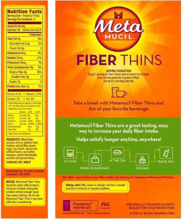 Metamucil Fiber Thins - Apple Crisp & Cinnamon Spice Variety Pack - 24 Bars for Digestive Health Support - Buy Online on GoSupps.com