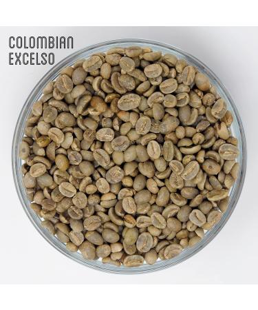 1kg Green Coffee Beans - Unroasted Raw Beans from Colombia Excelso - Brown Bear Washed Process - Arabica Castillo Caturra Typica - Ideal for Home Roasting - Buy Online on GoSupps.com