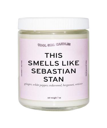 Cool Girl Candles | This Smells Like Sebastian Stan Scented Candle | All Natural Coconut Soy Wax | The Best Strong Scented Candles for Home Fragrance | Clean Burning | Funny Gifts | 8.5 fl oz