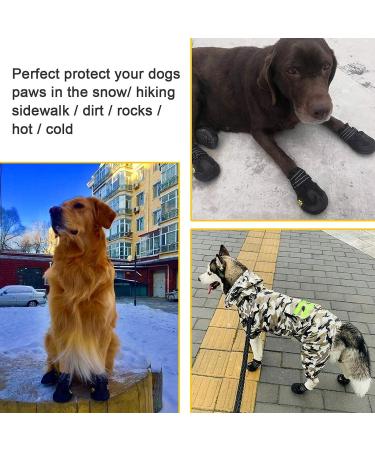 Waterproof Dog Boots 4 Pack with Reflective Straps for Small & Medium Dogs | Durable Protection & Comfort - Buy Online on GoSupps.com