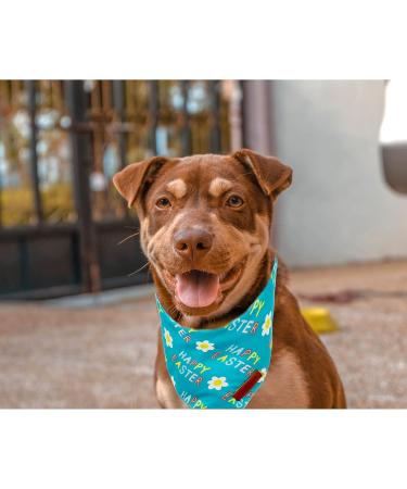 Realeaf Happy Easter Dog Bandanas 2 Pack - Premium Reversible Pet Scarf for Boy & Girl - Durable Fabric Holiday Bandana for Dogs (Large) - Buy Online on GoSupps.com