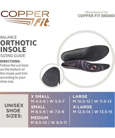 Copper Fit Balance Orthotic Insole - Large Size | Copper Infused for Comfort and Support - Buy Online on GoSupps.com