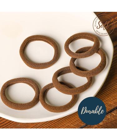 Teenitor 30pcs Seamless Thick Hair Ties Ponytail Holder - Light Brown - Buy Online on GoSupps.com