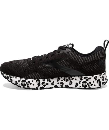 Brooks Revel 5 Women's Sneakers - Lace-Up Closure, Rubber Outsole, Textile Lining - Size 8.5 Black/White/Silver - Buy Online on GoSupps.com