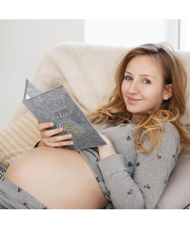 Cozy Raccoon Mutterpass Cover Felt Rainbow Pastel | Made in Germany | Perfect Gift for Pregnant Moms | Includes Insurance Card & Ultrasound Pockets - Buy Online on GoSupps.com