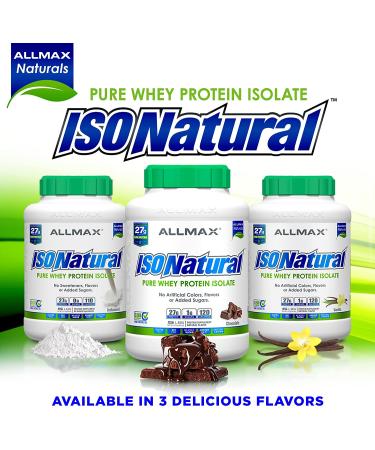 ALLMAX IsoNatural Pure Whey Protein Isolate - Chocolate 5 lbs | High-Quality Protein Supplement - Buy Online on GoSupps.com