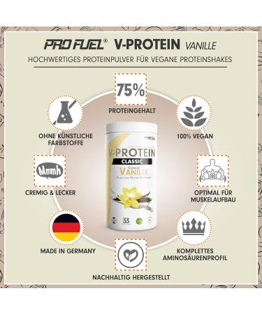 Vegan Protein Powder Vanilla 2x1kg - Soy & Wheat-Free Plant-Based Protein Shake - 75% Protein Content - Optimal Vegan Nutrition - Buy Online on GoSupps.com