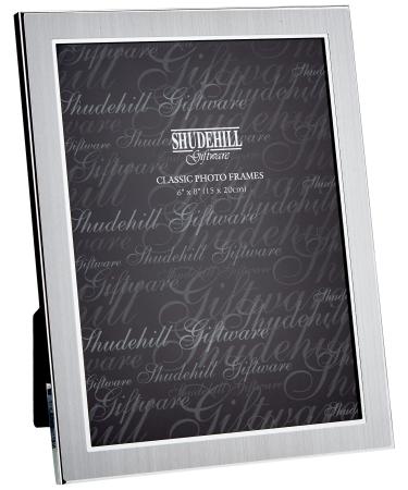 Shudehill 24168 Lovely Silver Satin Colour 6 x 8 (Landscape Or Portrait) by Photo Frames Metal Size 6" x 8"