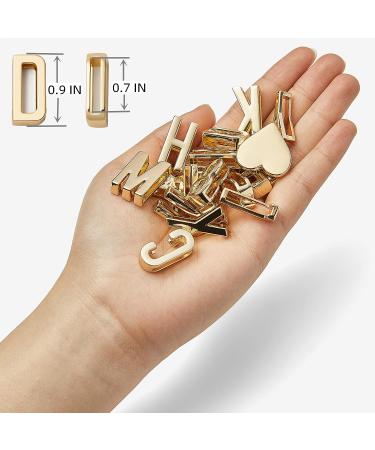 ZVE Mini Alloy Letter Pendant - DIY Crafts Charms for Jewelry Making - 0.9 Inch Alphabet Necklace Bracelet - Heart Gold - Valentine's Day Gifts - Buy Online on GoSupps.com