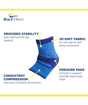 Breathable Knit Sport Ankle Support Brace | Compression Sleeve for Plantar Fasciitis & Ankle Pain | Unisex 2XL - Buy Online on GoSupps.com