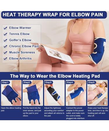 ALDIOUS Electric Heating Pad & Elbow Brace for Tendonitis Arthritis & Tennis Elbow - Adjustable Velcro Design Auto Shut Off Ideal for Men & Women - International Shipping Available - Buy Online on GoSupps.com