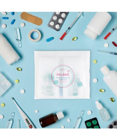 Ekora 400 Pack Pill Bags Pouch - BPA Free, Reusable Ziplock Poly Bag - Daily Medication Storage & Organizer - Buy Online on GoSupps.com