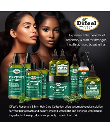 Difeel Elevated Rosemary Mint Shampoo with Biotin - 12 oz | Strengthens Dry Hair Smooths Split Ends & Moisturizes Scalp | Natural Ingredients | International Shipping Available - Buy Online on GoSupps.com