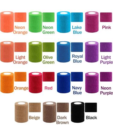 BQTQ 30 Rolls Cohesive Bandage 3 Inch - Self Adherent Sport Wrap Tape for Ankle Sprains & Swelling - Rainbow Color - Ideal for Humans and Animals - Buy Online on GoSupps.com