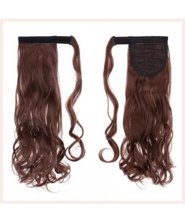 Shop Tess Ponytail Extension - 40cm Dark Red-Brown Wavy Braid | Premium 90g Long Hair Extensions for International Shipping - Buy Online on GoSupps.com