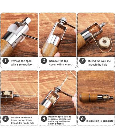 20-Piece Sewing Awl Kit for Leather Stitching and Repair with Thimble, Screwdriver, Needles, Tape Measure, Yarn Scissors - Portable Stitch Tool Set - Buy Online on GoSupps.com