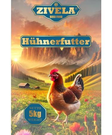ZIVELA 5 kg Chicken Feed Poultry Seed Chicken Feed Geese Duck Non-GMO 100% Natural Grain Mix 5 kg - Buy Online on GoSupps.com