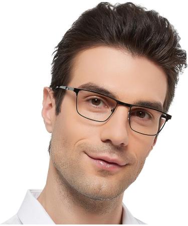 MARE AZZURO Designer Reading Glasses for Men - Stylish Metal Readers 1.0 to 3.5 - Black 2.0x - Buy Online on GoSupps.com