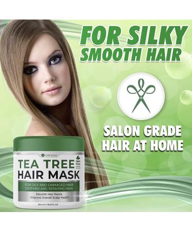 Tea Tree Oil Hair Mask for Dry Damaged Hair - Intense Hydration and Protein Repair - Buy Online on GoSupps.com