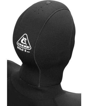 Cressi Solo Hood 5mm Black/Black - Premium Diving Hood for Superior Comfort and Protection - Buy Online on GoSupps.com