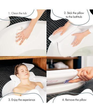 Luxury Bath Pillow with 7 Suction Cups | Ergonomic Head and Neck Support | Waterproof Design | Ideal for Elderly and Children | Gift Box Included - Buy Online on GoSupps.com