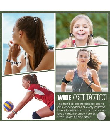 20 Pcs Volleyball Hair Ties and Bracelets - No Crease Ponytail Holders for Girls and Women | Volleyball Accessories for Players and Team Parties - Buy Online on GoSupps.com