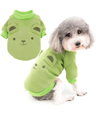 Zweitea dogs winter coats for small dogs puppy sweater sweaters clothing soft warm dog jackets pet cold weather clothing coat for chihuahua yorkie green s s green green