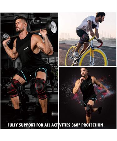 Knee Sleeve Compression Fit Support for Joint Pain & Arthritis Relief | Improved Circulation | Wear Anywhere - Red Medium - Buy Online on GoSupps.com