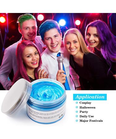 Hair Colour Wax Temporary Hair Colour Silver Grey Hair Colour 4.23 Ounces Temporary Hair Dye Wax for Party Cosplay & Halloween (Slivere Grey) - Buy Online on GoSupps.com