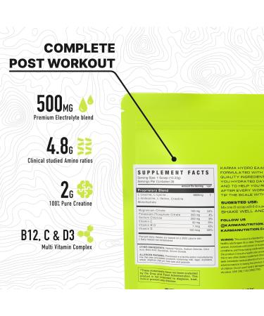 EAAs + Electrolytes Powder - 500mg Electrolyte Blend 4.8g Essential Amino Acids & 2g Creatine for Hydration & Muscle Recovery - 30 Servings Lime Lemon - Buy Online on GoSupps.com