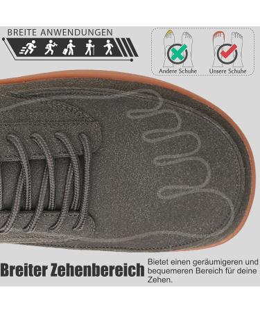 Buy Zgpwwwl Men's Wide Toe Minimalist Barefoot Sneakers - Outdoor Sports & Hiking Shoes - 44 EU Far Dark Gray - Buy Online on GoSupps.com