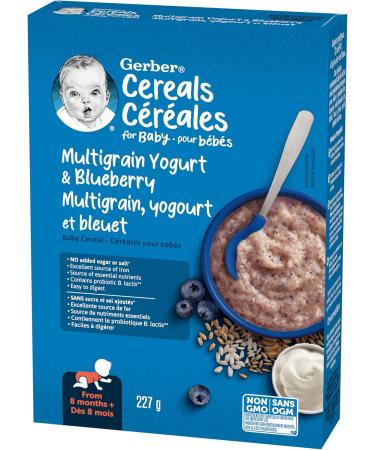 GERBER Stage 3 Multigrain Yogurt Blueberry Baby Cereal 227 g - Buy Online on GoSupps.com