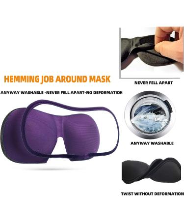 LEEKEN 3D Eye Mask for Women - Machine Washable Sleep Mask Set (Black+Blue+Red) - 3PC Eye Blinder Set - Buy Online on GoSupps.com
