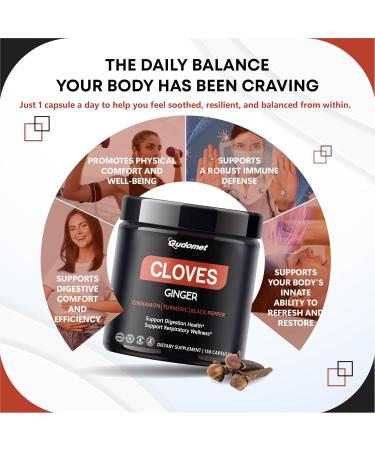 Cloves with Ginger, Cinnamon, Turmeric & Black Pepper Supports Digestive Health & Respiratory Wellness -150 Capsules 150 count (pack of 1)_ - Buy Online on GoSupps.com