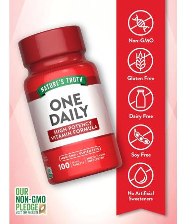 Nature's Truth One Daily Multivitamin | 100 Mini Tablets | for Men and Women | Non-GMO & Gluten Free Supplement - Buy Online on GoSupps.com