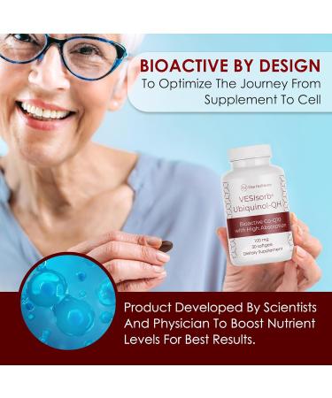 Buy VESIsorb Ubiquinol-QH 100 mg Softgels - 30 Count | Premium Antioxidant for Energy & Heart Health - International Shipping Available - Buy Online on GoSupps.com