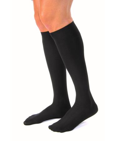 JOBST - 113133 for Men Casual Knee High 30-40 mmHg Compression Socks Closed Toe Medium Black Black Medium