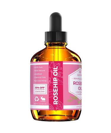 Leven Rose Rosehip Seed Oil - 100% Pure Organic Unrefined Cold Pressed Anti Aging Moisturizer - 4 Fl. Oz - Buy Online on GoSupps.com