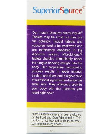 Superior Source Methylcobalamin B-12 5000 mcg - 60 Tablets | Fast Absorption Energy Support - Buy Online on GoSupps.com