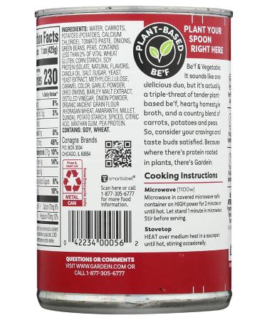 Gardein Plant-Based Be'f and Country Vegetable Soup  15 oz. - Buy Online on GoSupps.com