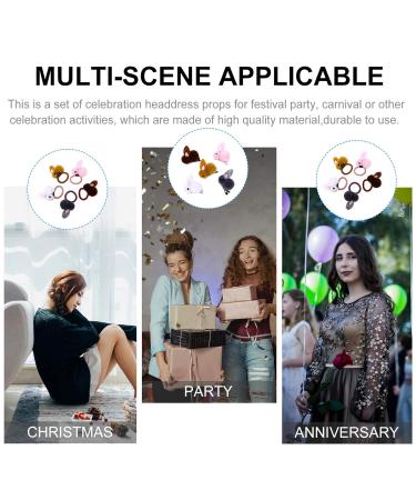 Frcolor 10-Piece Plush Rabbit Ponytail Holder Clips - Cute Elastic Hair Ties for Women & Girls - Random Styles - Shop Internationally! - Buy Online on GoSupps.com