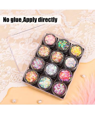 Dacitiery 12-Color Face Glitter Gel Set for Festivals - Cosmetic, Body, Hair & Nail Sparkling Decoration - Buy Online on GoSupps.com