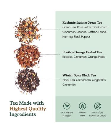 Teaniru Grandeur Wellness Tea Collection - 3 Exotic Flavors | Elegant Gift Box for Special Occasions | Promotes Overall Wellness - Buy Online on GoSupps.com