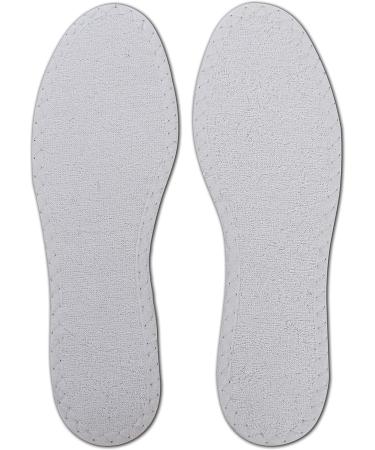 Tacco Summer Shoe Insoles Inserts - Fluffy Terry Cloth & Charcoal Odor Control - Hand-Washable - Men Women - 38 EUR/US L7 - Buy Online on GoSupps.com