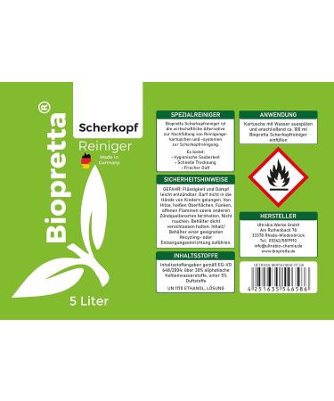 Buy Biopretta Shaving Head Cleaner 5000ml Refill Fluid | Clean Cartridges 5L - International Shipping Available - Buy Online on GoSupps.com